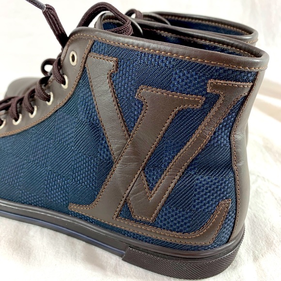 Louis Vuitton Other - LOUIS VUITTON Navy Blue Damier Sneakers 8 9US